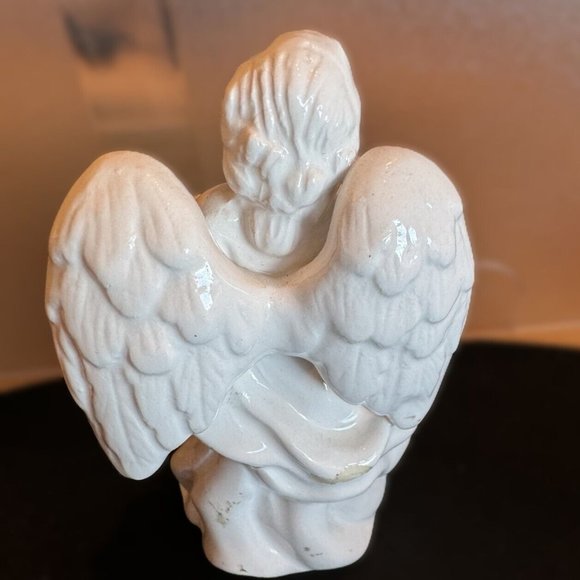 Vintage White OCI Omnibus Angels with Instruments Christmas Set of 2 Lovely! - Picture 12 of 14